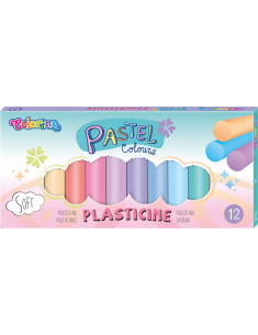 Пластилин Colorino 12 пастелни цвята