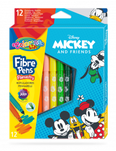 Флумастери 12 цвята Mickey & Friends Colorino Disney