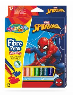 Флумастери 12 цвята Spiderman Colorino Disney