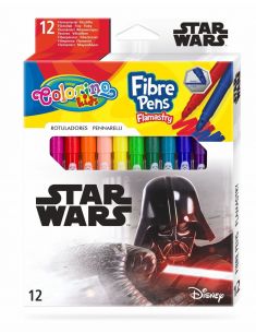Флумастери 12 цвята Star Wars Colorino Disney