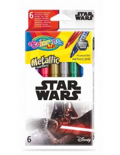 Флумастери 6 металик цвята Star Wars Colorino Disney