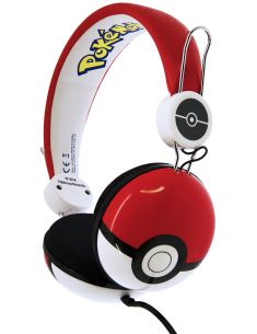 Детски слушалки OTL Technologies - Pokeball Tween, червени