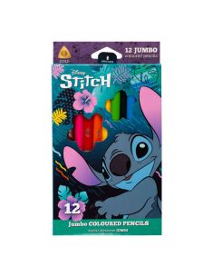 Цветни моливи JUMBO 12 цвята Stitch Disney 