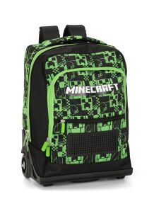 Раница на колела Minecraft Premium Pixels Green