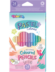Цветни моливи Colorino пастелни цветове 24 цвята 