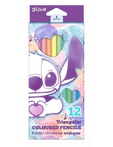 Цветни моливи Jumbo - 12 цвята Stitch Pastel