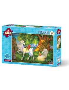 Детски пъзел Art Puzzle от 100 части - Красивите коне