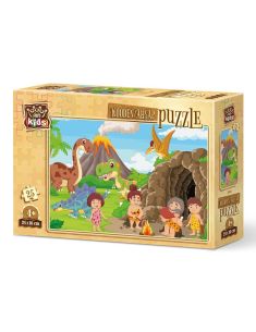 Дървен детски пъзел 25 части Art-Puzzle Каменна Ера
