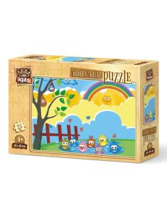 Дървен детски пъзел 25 части Art-Puzzle Патета