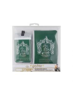 Комплект етикет за багаж и калъф за паспорт Slytherin