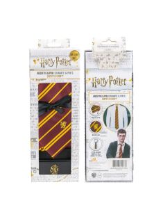 Комплект вратовръзка и брошка Harry Potter Gryffindor