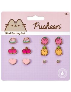 Pusheen комплект 6 чифта обеци