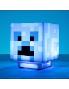 Лампа Minecraft Creeper синя
