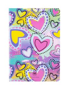 Тетрадка А5 Coolpack мека корица PP 32л. квадратчета Pastel Hearts