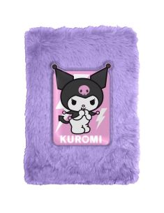 Плюшен тефтер Kuromi А5 лилава