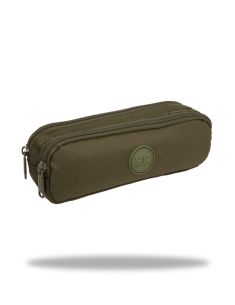 Ученически несесер с два ципа COOLPACK - CLIO - rpet OLIVE