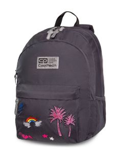 Ученическа раница Hippie Sparkling Badges Grey