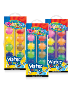 Акварелни бои 12 цвята голяма кутия  Colorino