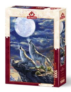 Пъзел Art Puzzle Full Moon Wolves пъзел 1000 части