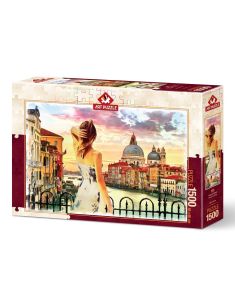 Пъзел Art Puzzle Гледка във Венеция 1500 части