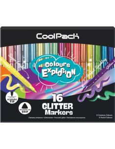 Брокатни маркери Glitter 16 цв. COOLPACK Teens