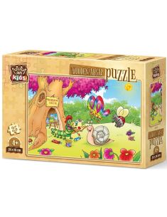 Дървен детски пъзел Art-Puzzle 25 ч Гъсеница художник