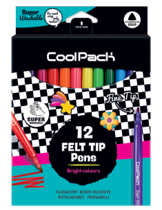 Флумастери 12 цв. триъгълен грип Coolpack Kids