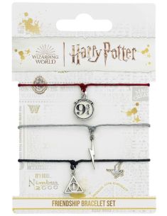Приятелски гривни The Carat Shop Harry Potter - Lightning and Deathly Hallows