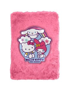 Плюшена розов тефтер A5 Hello Kitty and Friends