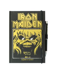 Premium бележник Iron Maiden A5 с твърда корица и проектор химикал