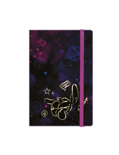 Тетрадка с ластик A5 - 80 л ред - STITCH GOLD - 1
