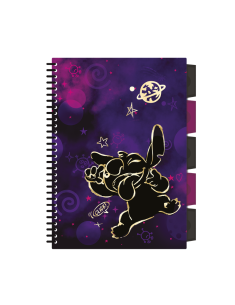Тетрадка B5 със спирала - 100 м.кв. - Stitch GOLD - 2