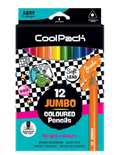 Цветни моливи триъгълни 12 цв. JUMBO Coolpack Kids