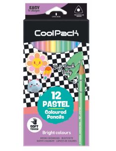 Триъгълни цветни моливи Pastel 12 цв. Coolpack Kids