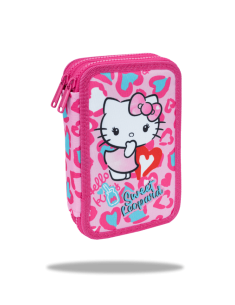 Ученически несесер с пособия COOLPACK - JUMPER 2 - Hello Kitty Pink