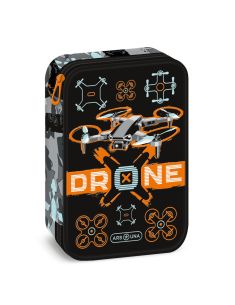 Ученически несесер с един цип на две нива Drone X (5538)