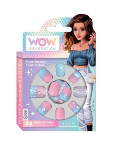 Комплект изкуствен маникюр за деца WOW Generation, 24 бр
