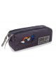 Ученически несесер с два ципа Coolpack - Edge - Sparkling Badges Grey