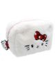 Бял плюшен козметичен несесер Hello Kitty 